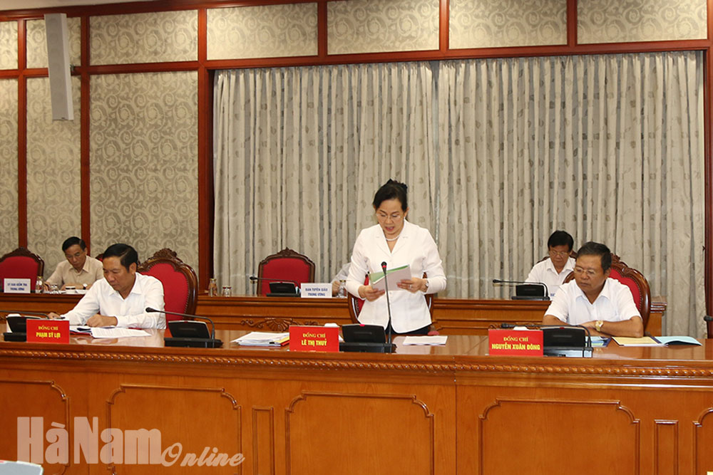 Bộ Chính trị làm việc với Ban Thường vụ Tỉnh ủy về công tác chuẩn bị Đại hội Đảng bộ tỉnh lần thứ XX