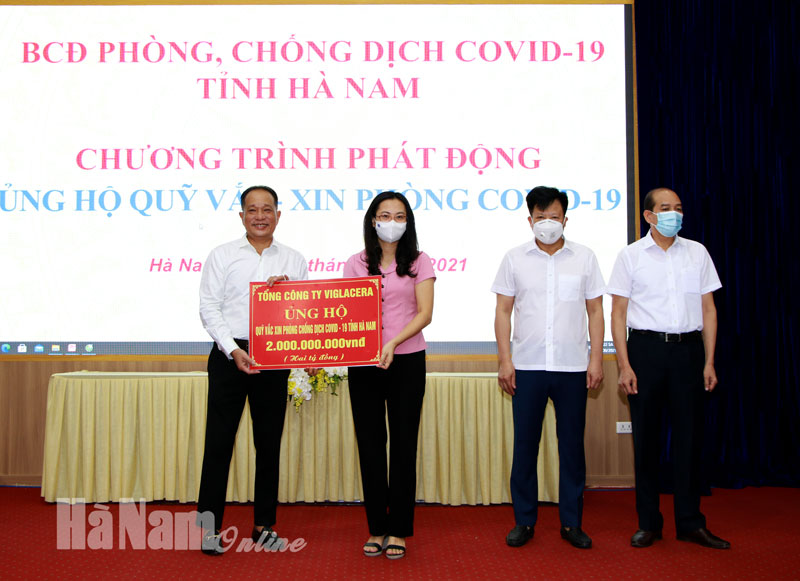 Hà Nam phát động ủng hộ Quỹ Vaccine phòng Covid19 tỉnh