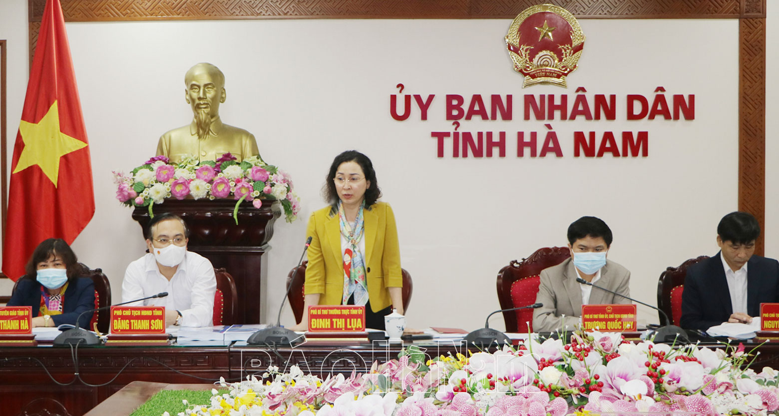 UBND tỉnh nghe báo cáo Quy hoạch tỉnh Hà Nam thời kỳ 20212030 tầm nhìn đến năm 2050