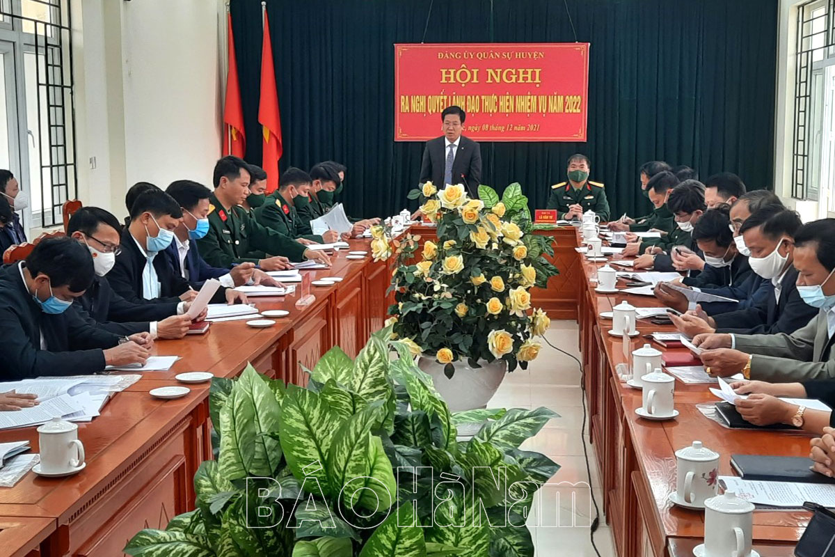 ĐUQS huyện Bình Lục ra nghị quyết lãnh đạo thực hiện nhiệm vụ năm 2022