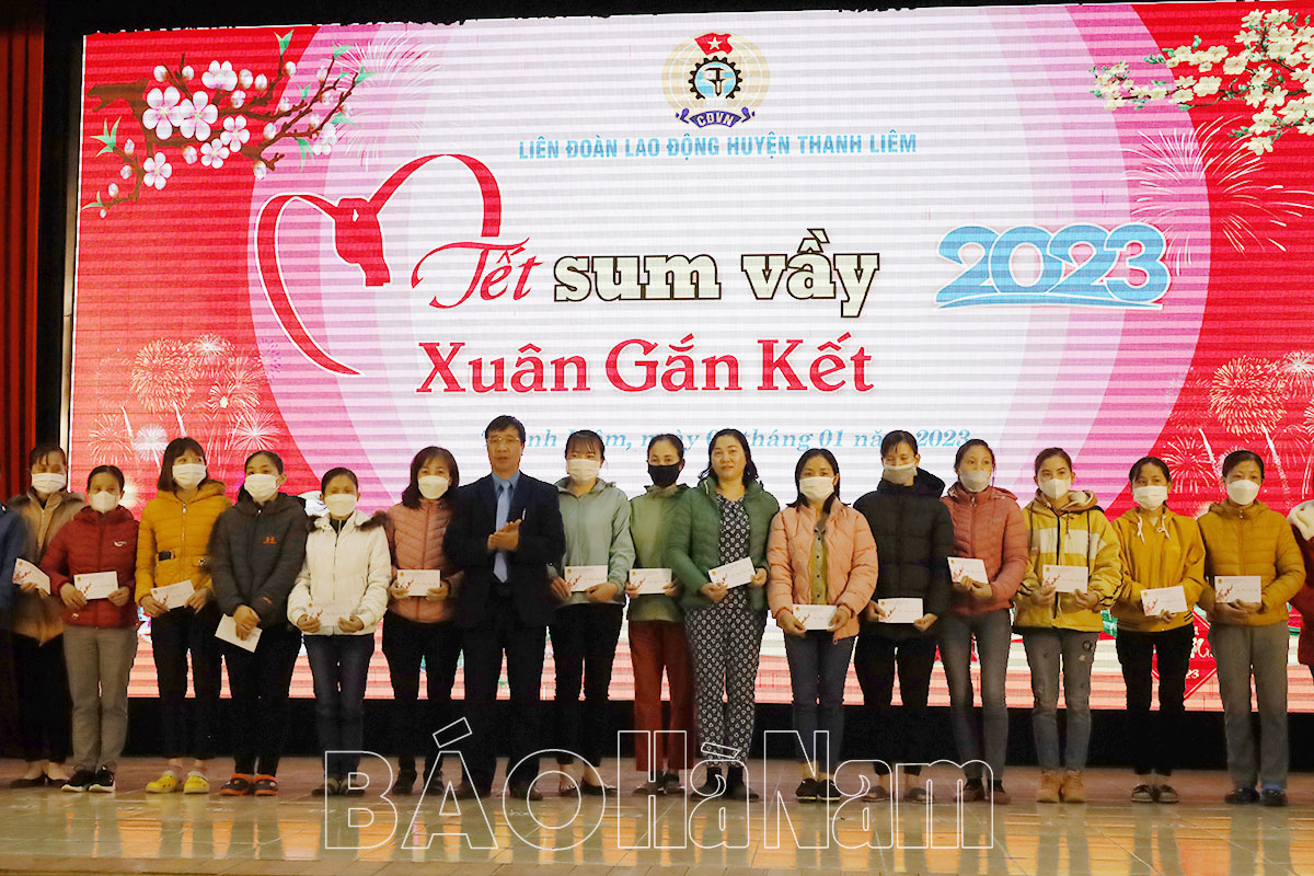 Liên đoàn Lao động huyện Thanh Liêm tổ chức Tết sum vầy  Xuân gắn kết năm 2023