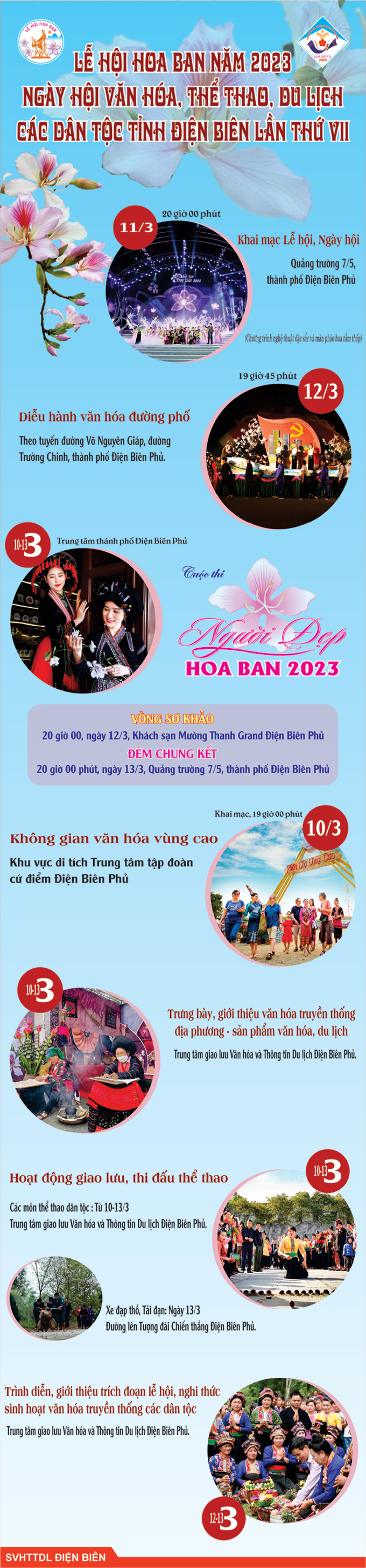 Lễ hội Hoa Ban năm 2023 và Ngày hội Văn hóa Thể thao Du lịch các dân tộc tỉnh Điện Biên lần thứ VII