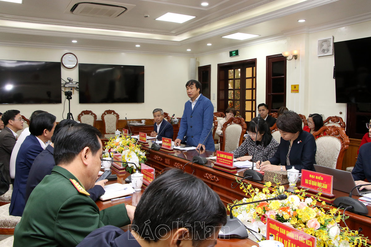 UBND tỉnh và Đại sứ quán Nhật Bản tại Việt Nam thống nhất công tác chuẩn bị tuần Văn hóa  Du lịch Hà Nam năm 2023