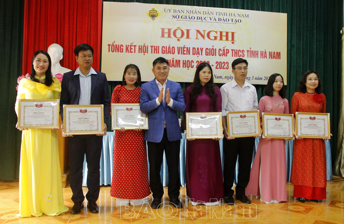 Có  giáo viên đạt danh hiệu Giáo viên dạy giỏi cấp THCS tỉnh Hà Nam năm học 2022 2023