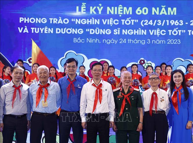 Chủ tịch nước Võ Văn Thưởng dự Lễ kỷ niệm 60 năm phong trào Nghìn việc tốt