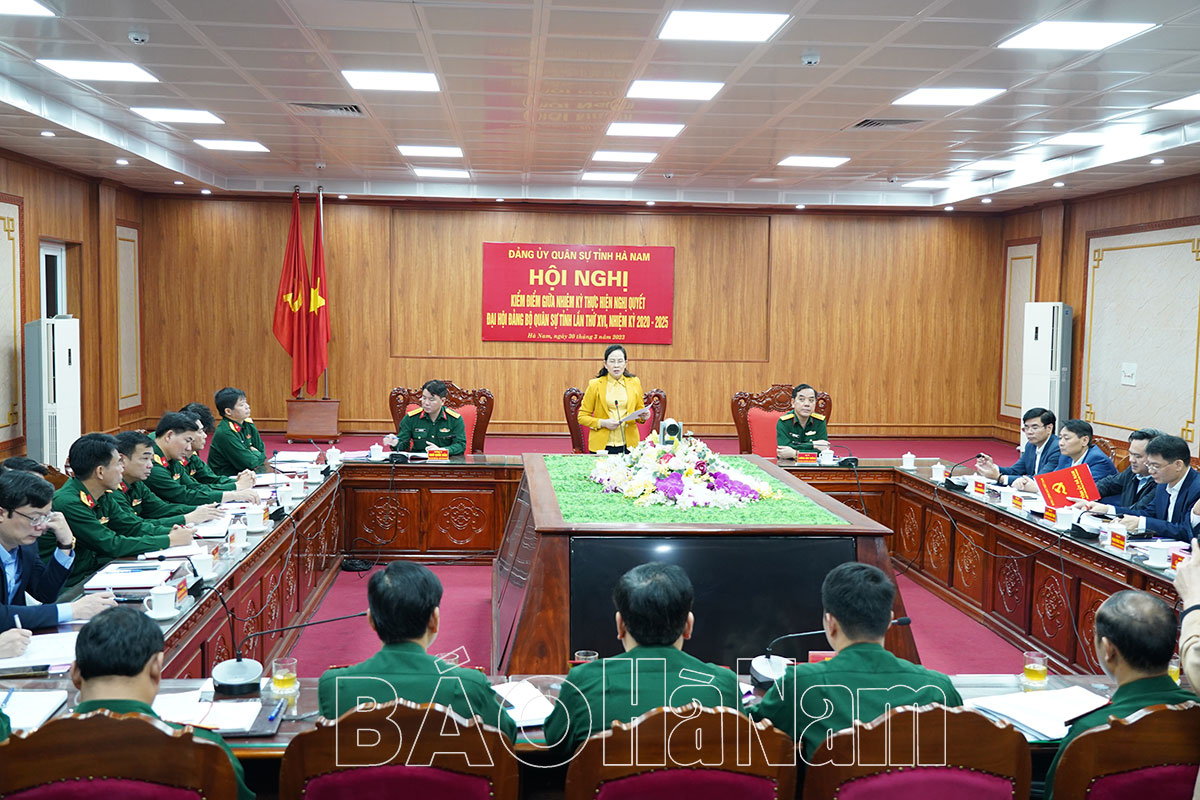 Đảng uỷ Quân sự tỉnh kiểm điểm giữa nhiệm kỳ thực hiện Nghị quyết Đại hội Đảng bộ Quân sự tỉnh lần thứ XVI nhiệm kỳ 20202025