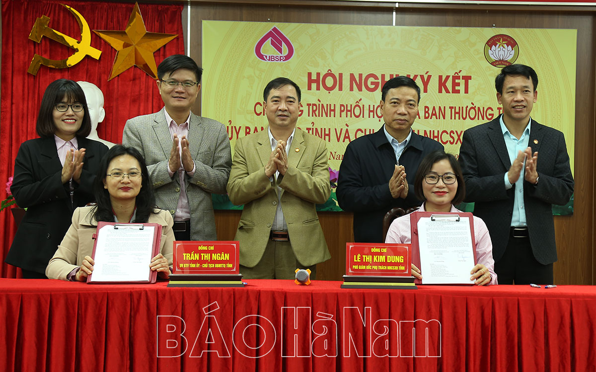 Ký kết chương trình phối hợp giữa Ban Thường trực Mặt trận Tổ quốc tỉnh và Chi nhánh Ngân hàng Chính sách xã hội tỉnh Hà Nam